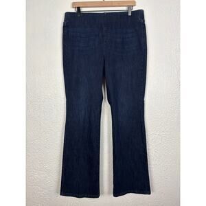 Soft Surroundings Ultimate Denim Pull-On Bootcut Jeans Dark Wash Size Large